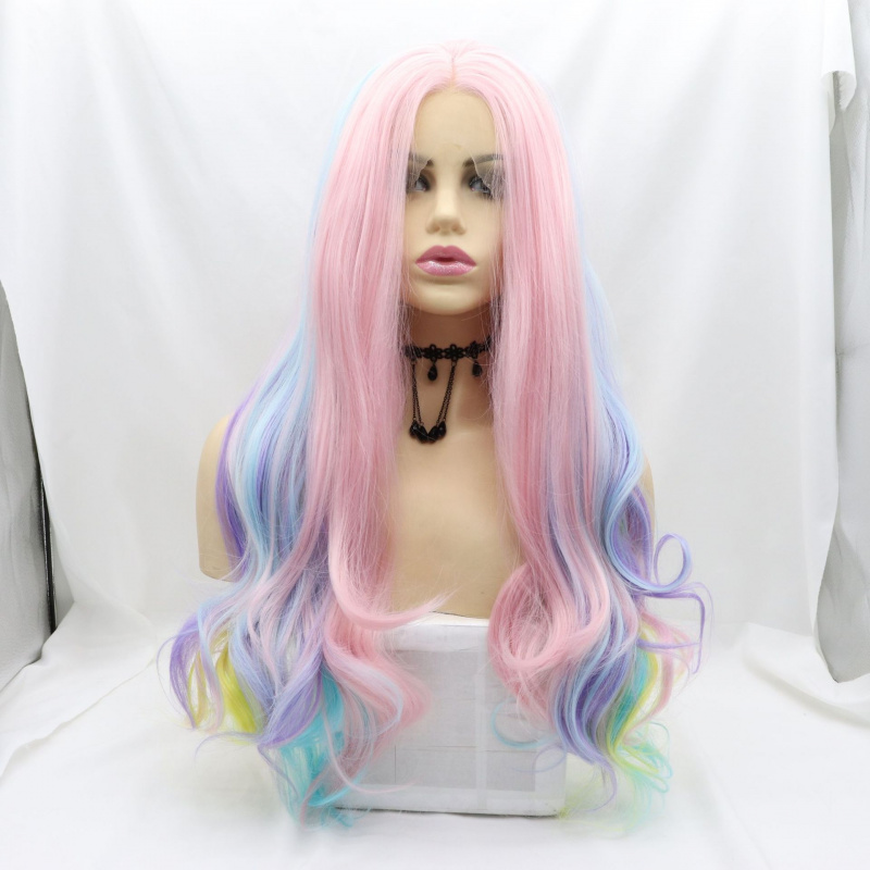 Wig Fiber Net - Hand-woven lace front Halloween synthetic wig