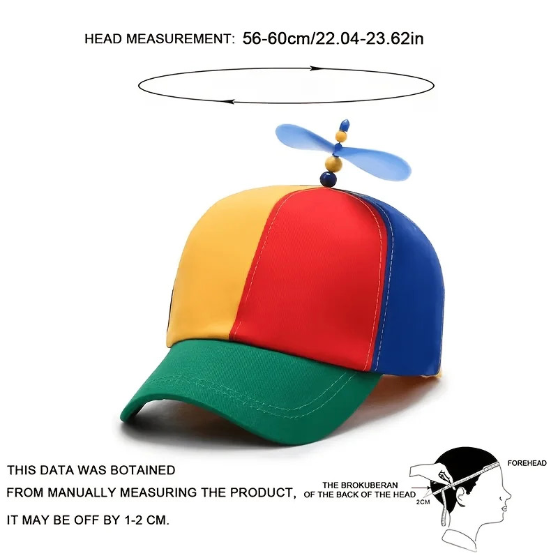 Cosplay Fireball Prop - Funny Multicolor Spinning Propeller Baseball Cap