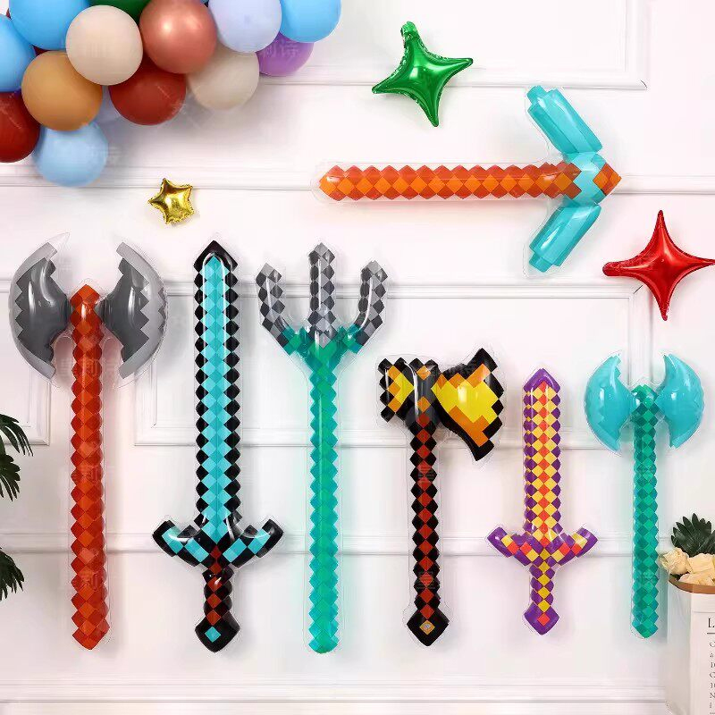 Cosplay Prop Dagger - Pixel Style Toys Gemstone Sword Gold