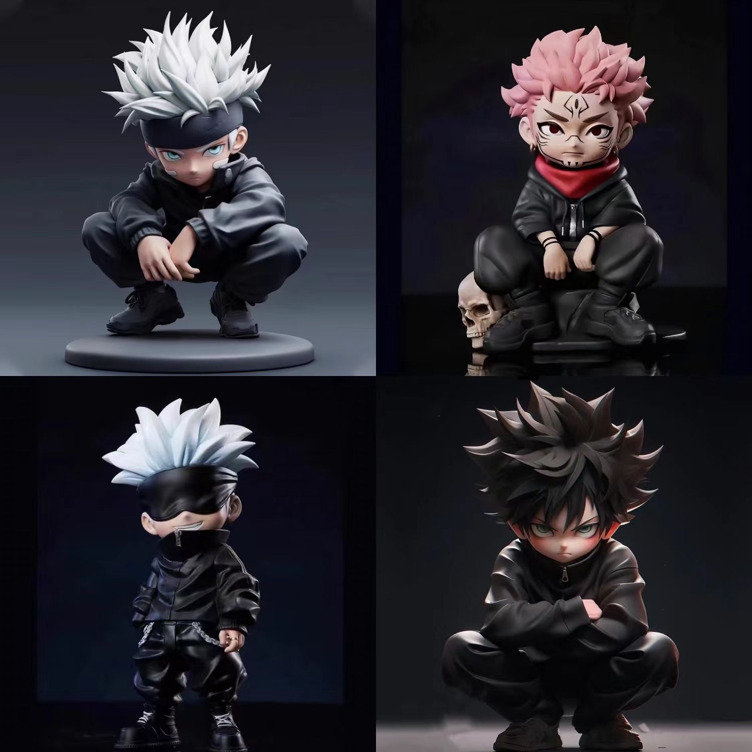 Cosplay Prop Display - Jujutsu Kaisen figure - crouching Satoru