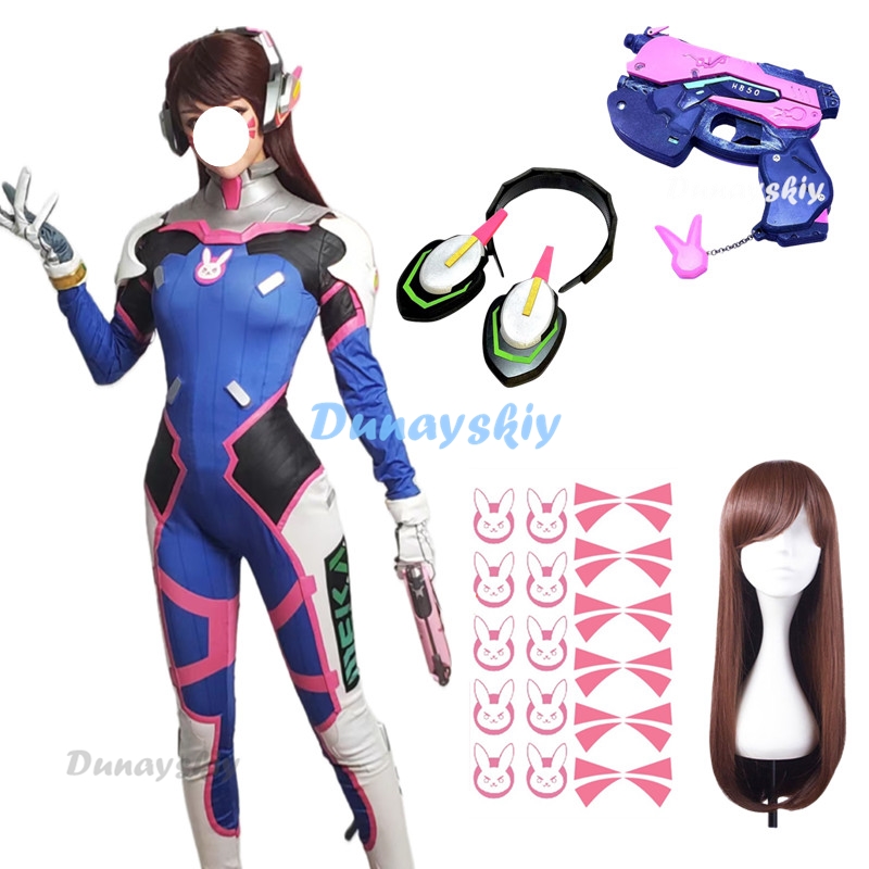 Dva Cosplay Prop - Anime Woman Jumpsuit Tights Dva Cosplay