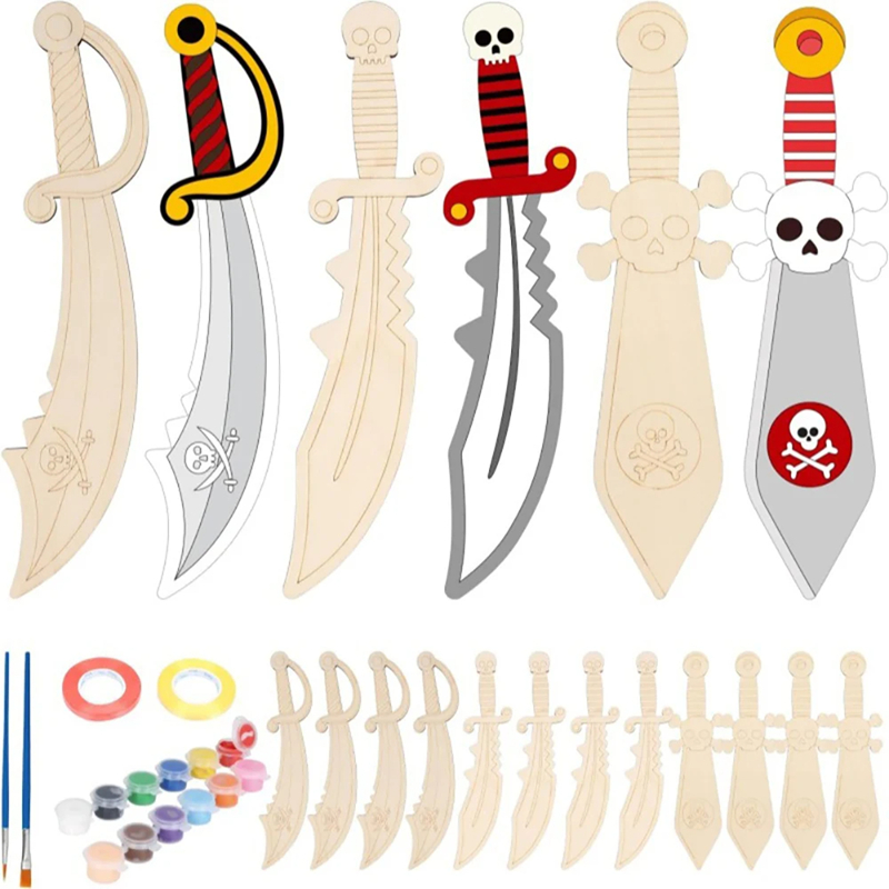 Wooden DIY Drawing Pirate Wood - огляд і ціна Cosplay Prop Painting