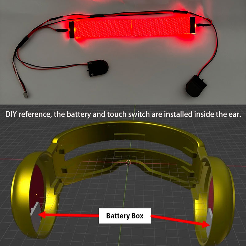 Red Flexible Bendable DIY LED  - огляд і ціна Cosplay Prop Kit