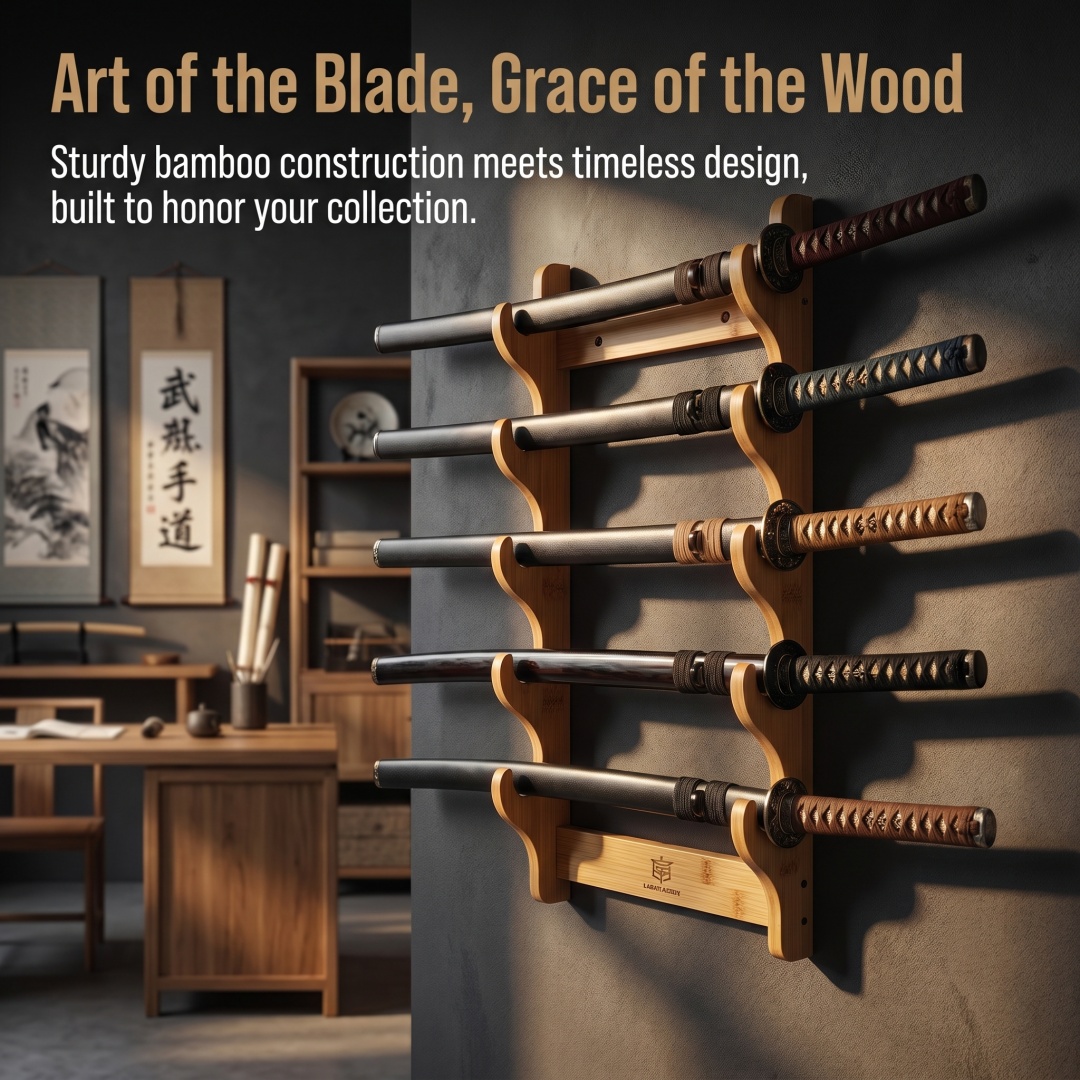 1-8Layer Wood Sword Stand Kata - огляд і ціна Cosplay Prop Display