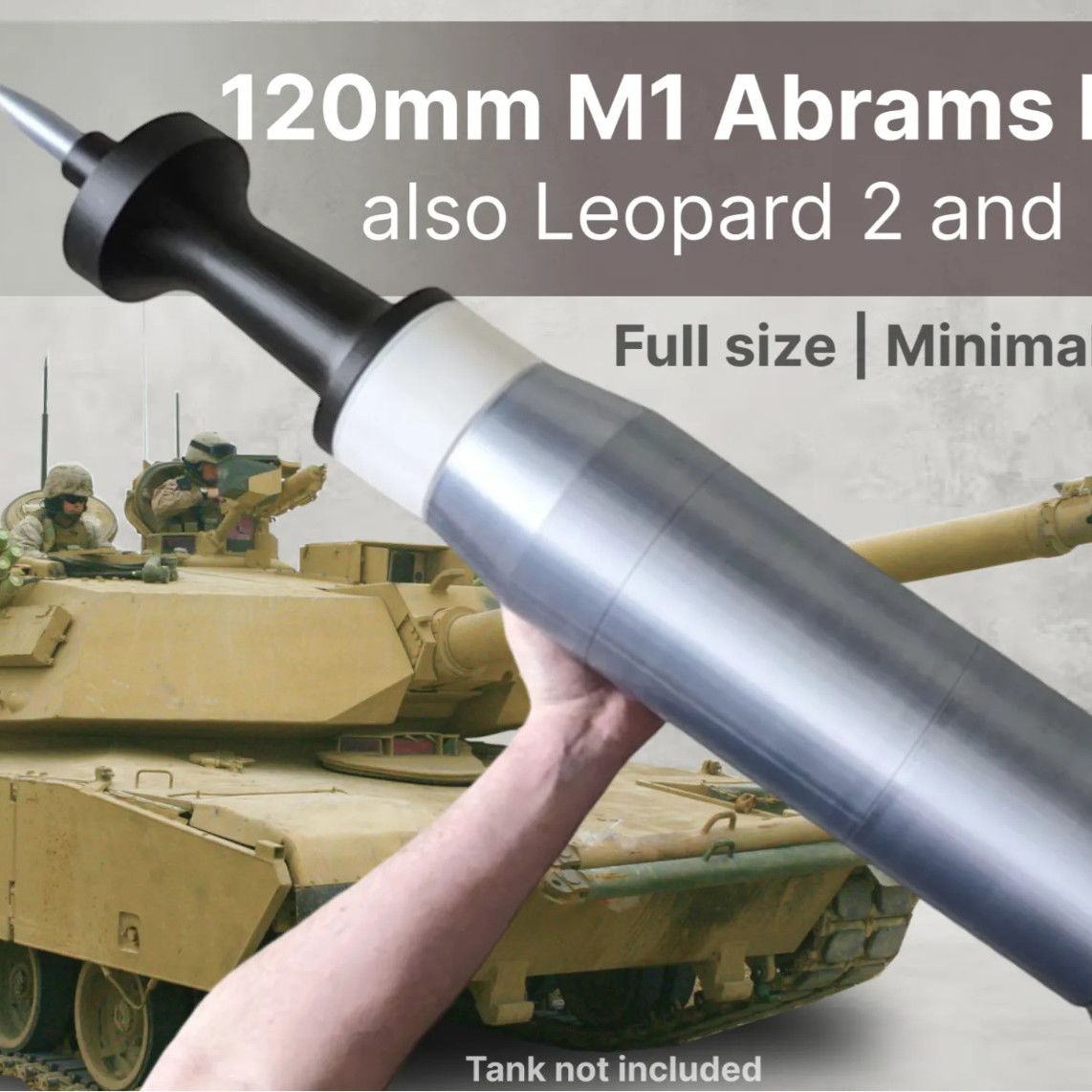 3D Printed 120mm APFSDS Assemb - огляд і ціна Cosplay Prop Display