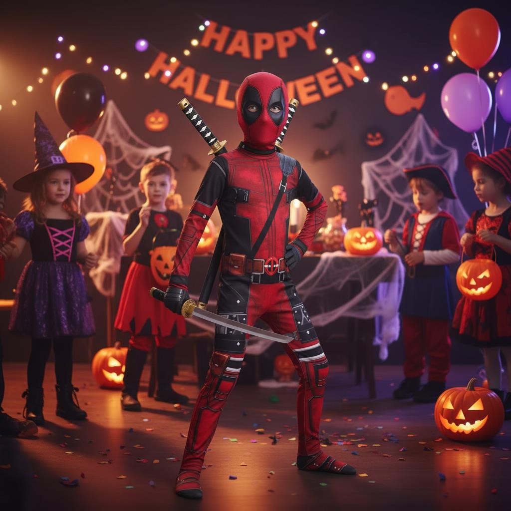 3-12Y Kids Deadpool Costume wi - огляд і ціна Cosplay Prop Dagger