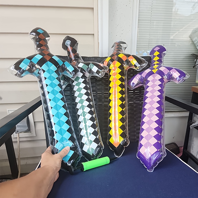 3Pcs Pixel Style Inflatable Sw - огляд і ціна Cosplay Prop Dagger