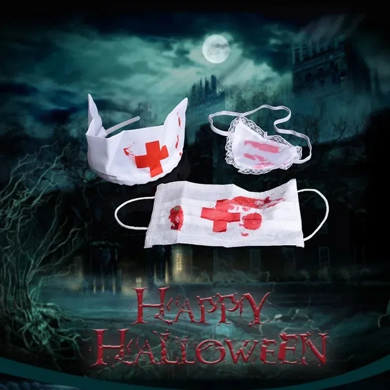 3pcs/Set Halloween Bloody Nurs - огляд і ціна Cosplay Prop Kit