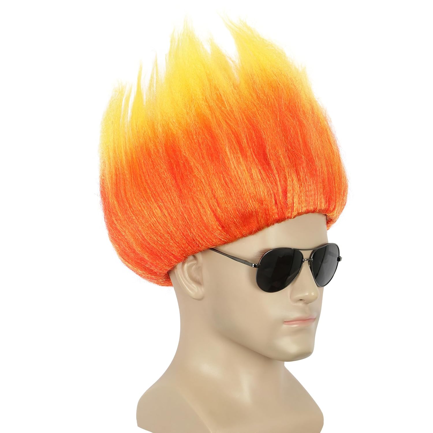 Short Orange Wig Spiky Anime W - огляд і ціна Cosplay Flame Prop